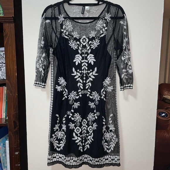 H&M Sheer Embroidered Dress - Picture 1 of 8